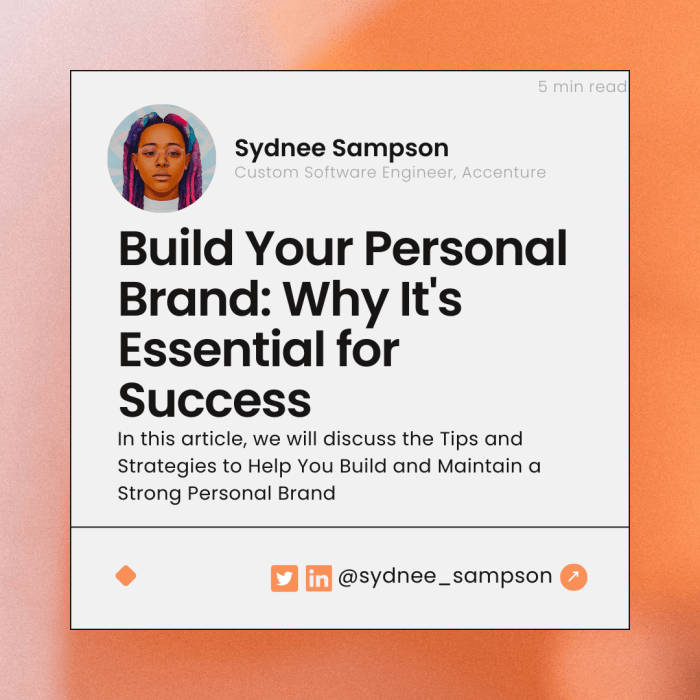 Building a personal brand for job success