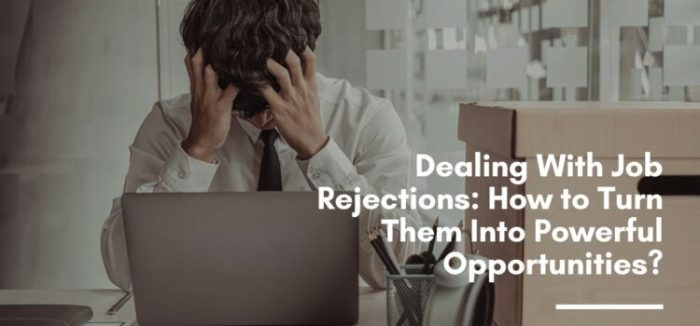 How to handle job rejections professionally