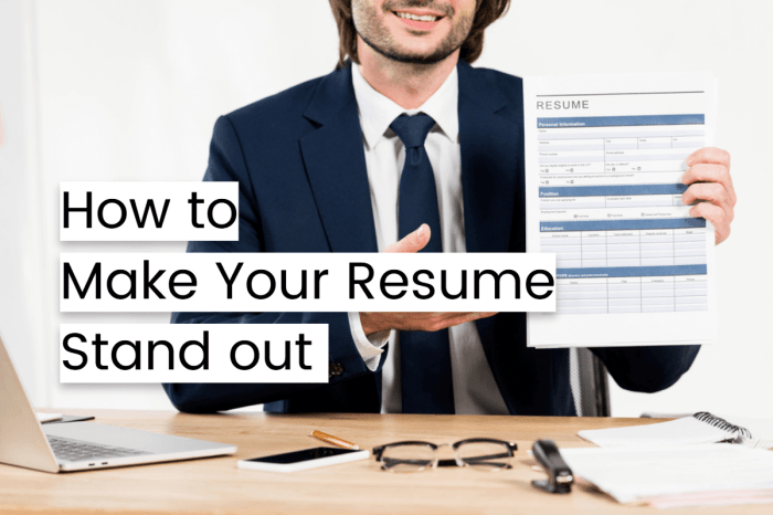 Creating a standout resume for job applications